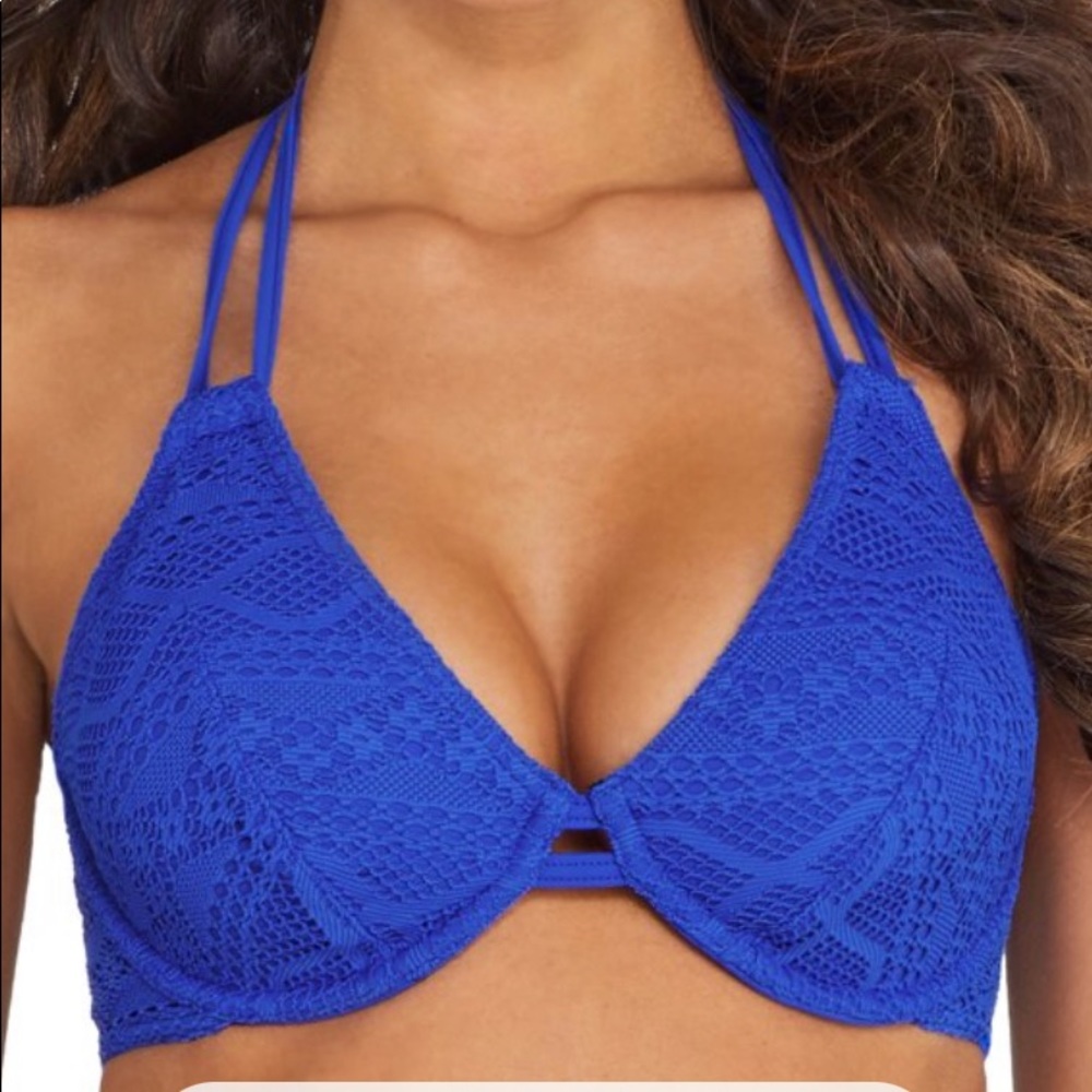 NWT | Freya | 32G Sundance Halter Bikini Top Cobalt Blue